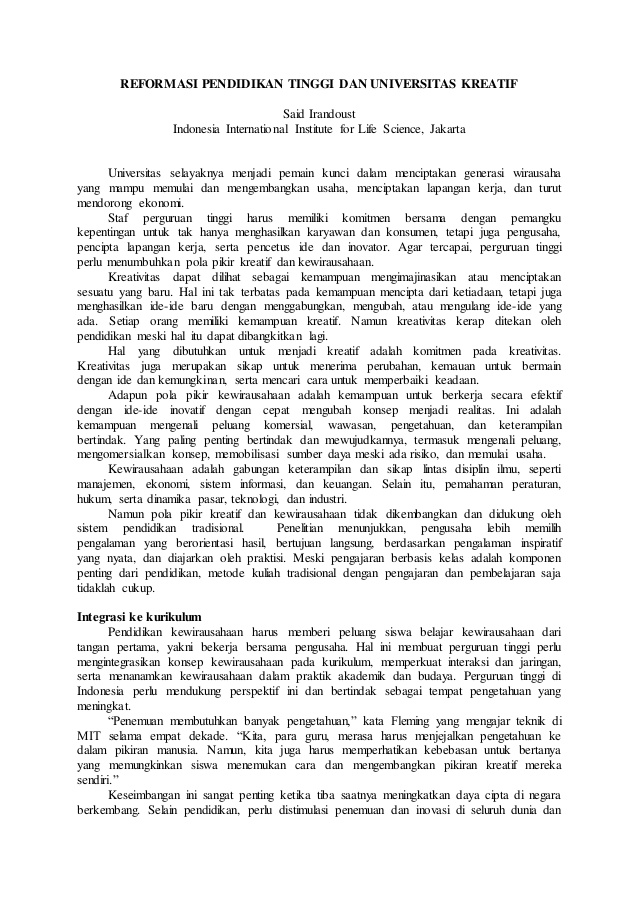 contoh artikel bahasa indonesia